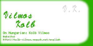 vilmos kolb business card